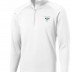 track and field mens half zip white